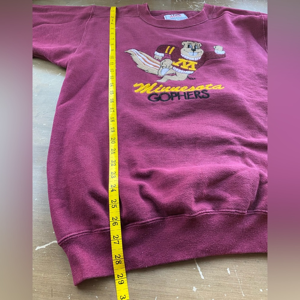 Rare! HTF! Embroidered Goldy Vintage 90’s Minnesota Golden Gophers Sweatshirt - Picture 7 of 8